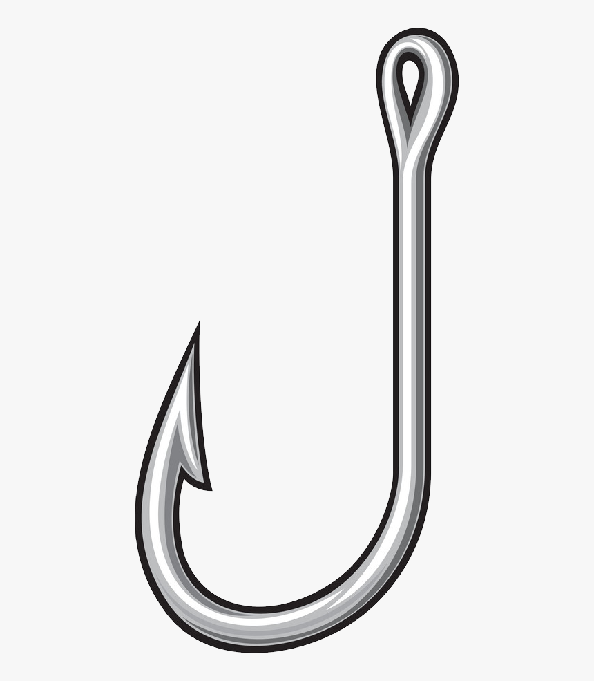 Fish Hook Png - Transparent Background Fishing Hook Clipart, Png Download -  kindpng