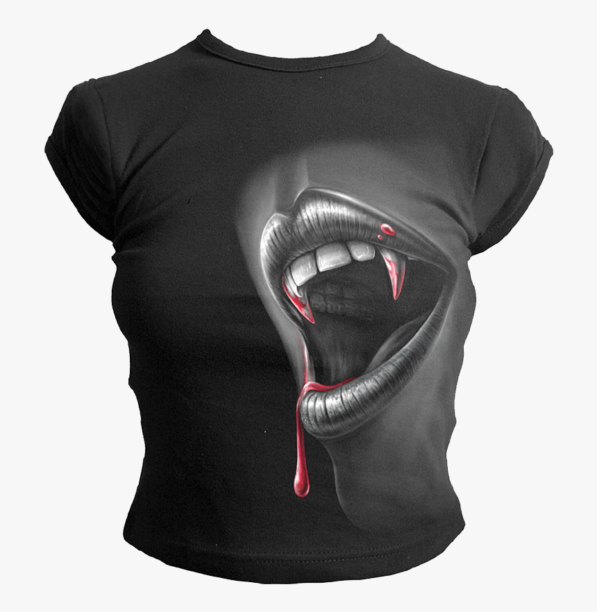 Bite Fitted Womens T-shirt - Illustration, HD Png Download, Free Download