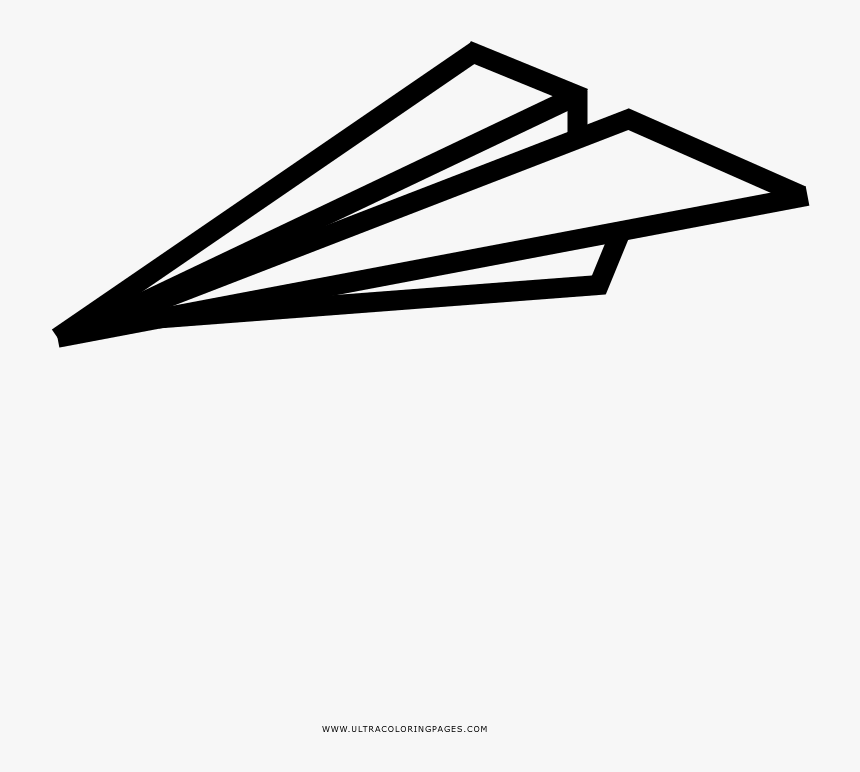 Paper Airplane Coloring Page - Avion Dibujo Png, Transparent Png, Free Download