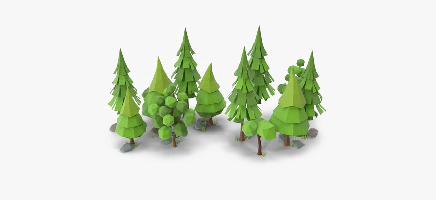 Forest Png Photo Image - 3d Stylized Pine Tree, Transparent Png, Free Download