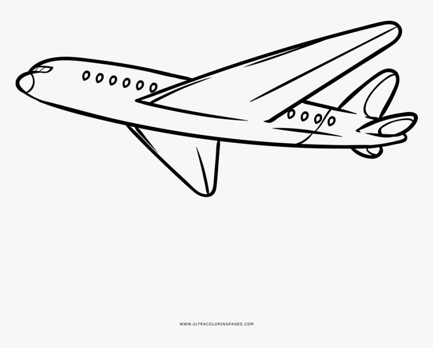 Air Plane Coloring Page - Mcdonnell Douglas Dc-10, HD Png Download, Free Download