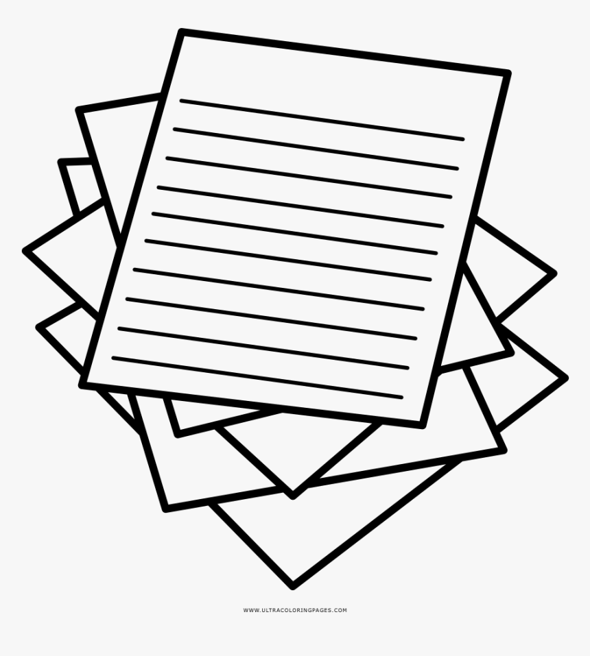 Paperwork Coloring Page - Paperwork Png Transparent Background, Png Download, Free Download