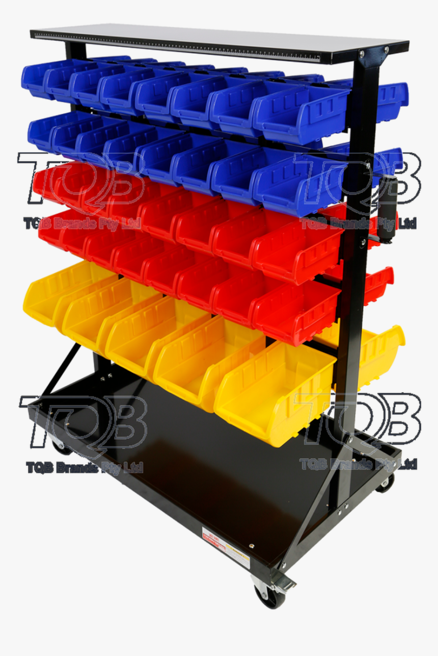 Red Label Parts Storage Bin Rack 74 Bin - Shelf, HD Png Download, Free Download