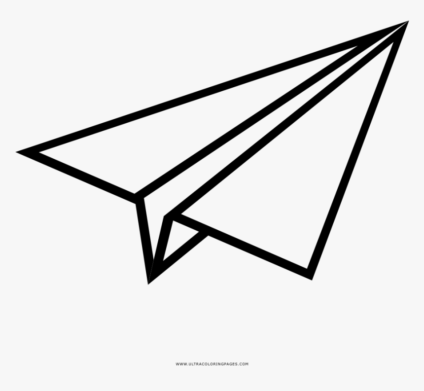 Paper Airplane Coloring Page - Paper Airplane Clipart Transparent, HD Png Download, Free Download