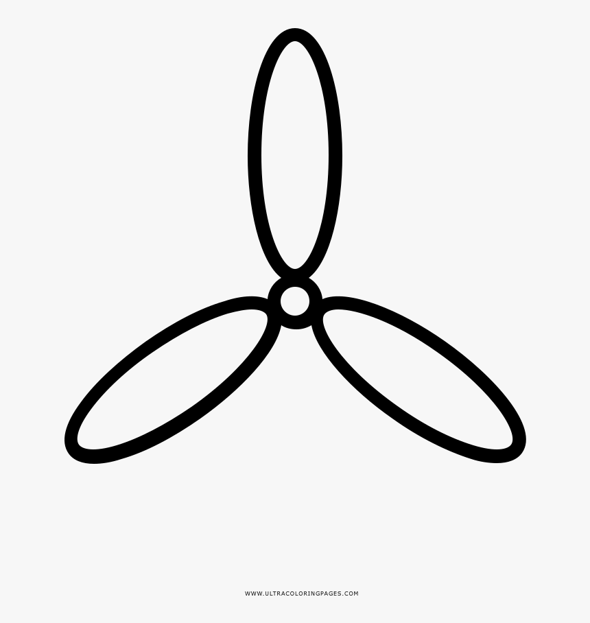 Propeller Coloring Page - Helice De Avion Para Colorear, HD Png Download, Free Download