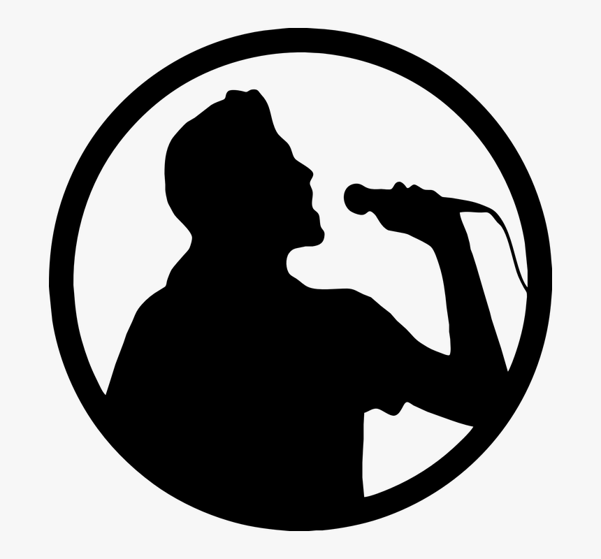 Karaoke, Logo, Microphone, Singer, Man, Person, Music - Karaoke Singer Clip Art, HD Png Download, Free Download