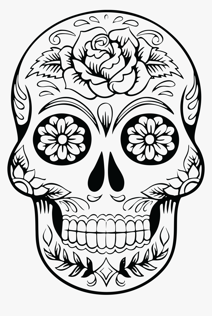 Free Clipart Of A Sugar Skull - Day Of The Dead Skull Png, Transparent Png, Free Download