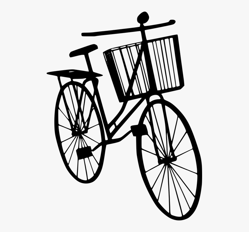 Silhouette Bicycle Bike Business Home - Bike Front View Clip Art, HD Png Download, Free Download