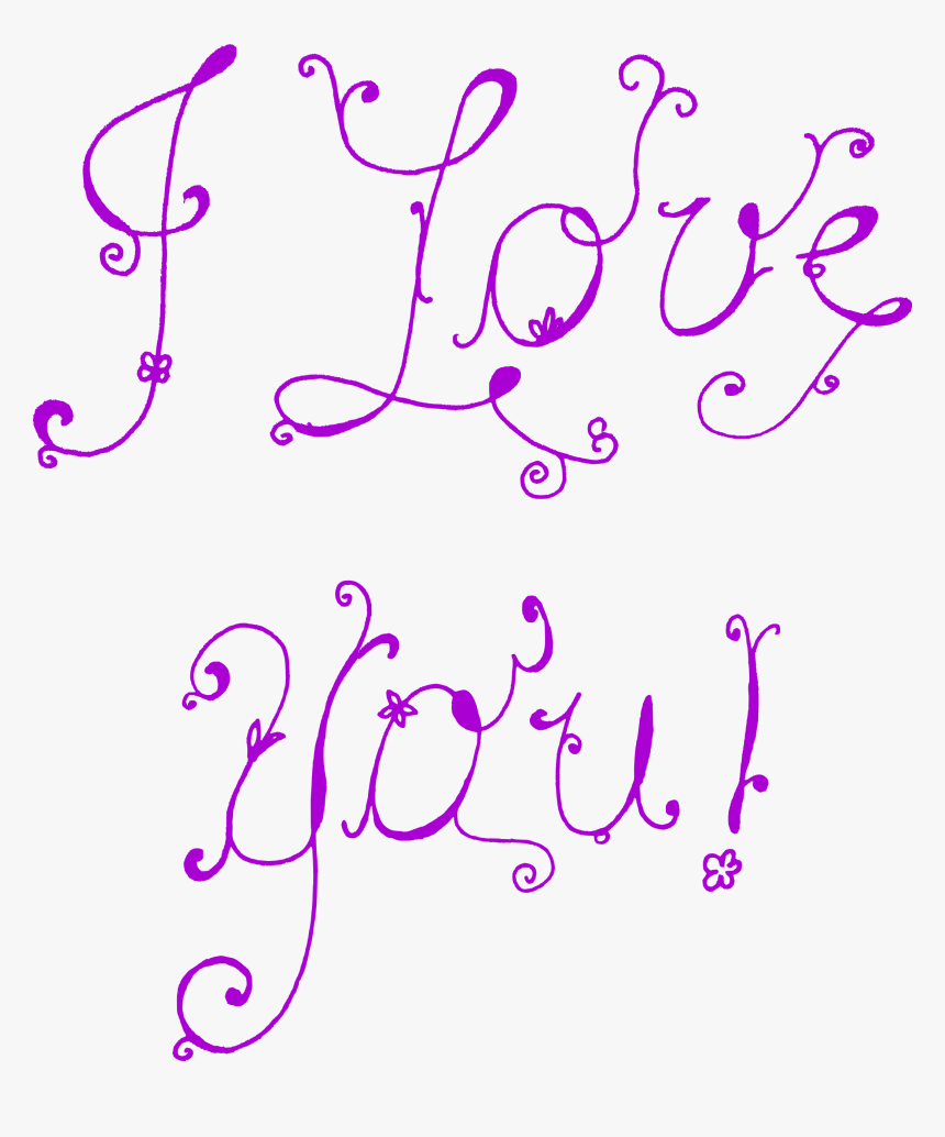 Love You Pictures In Magenta, HD Png Download, Free Download
