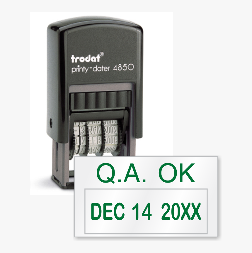 Qa Ok Date Self Inked Stamp - Teacher Self Inking Date Stamp, HD Png Download, Free Download