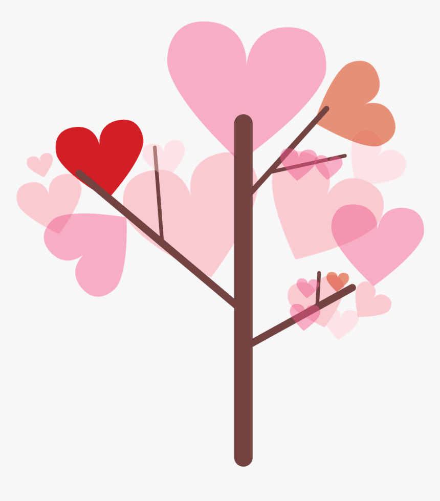 We Love You Clipart - Clipart Tree Hearts, HD Png Download, Free Download
