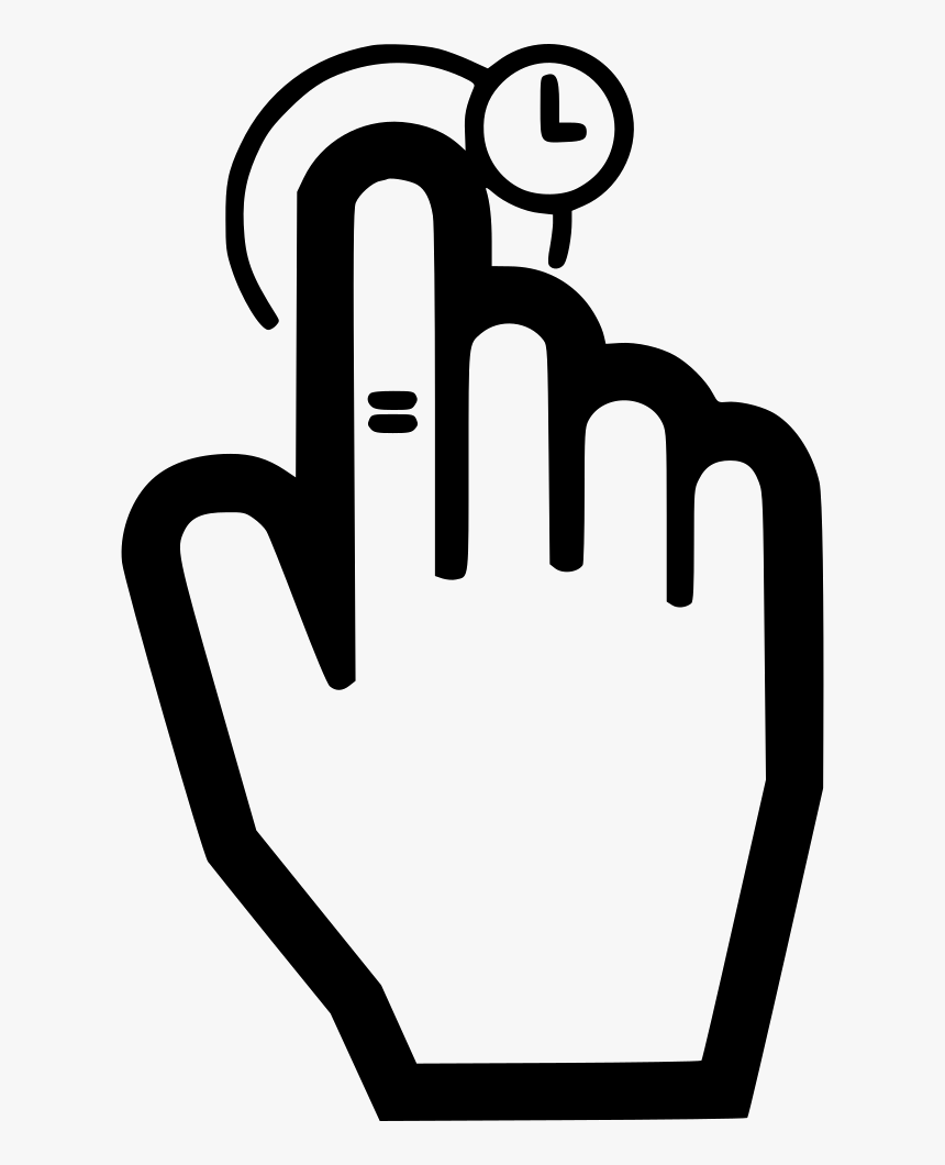Tap Hold - Hand Icon Vector Transparent, HD Png Download, Free Download