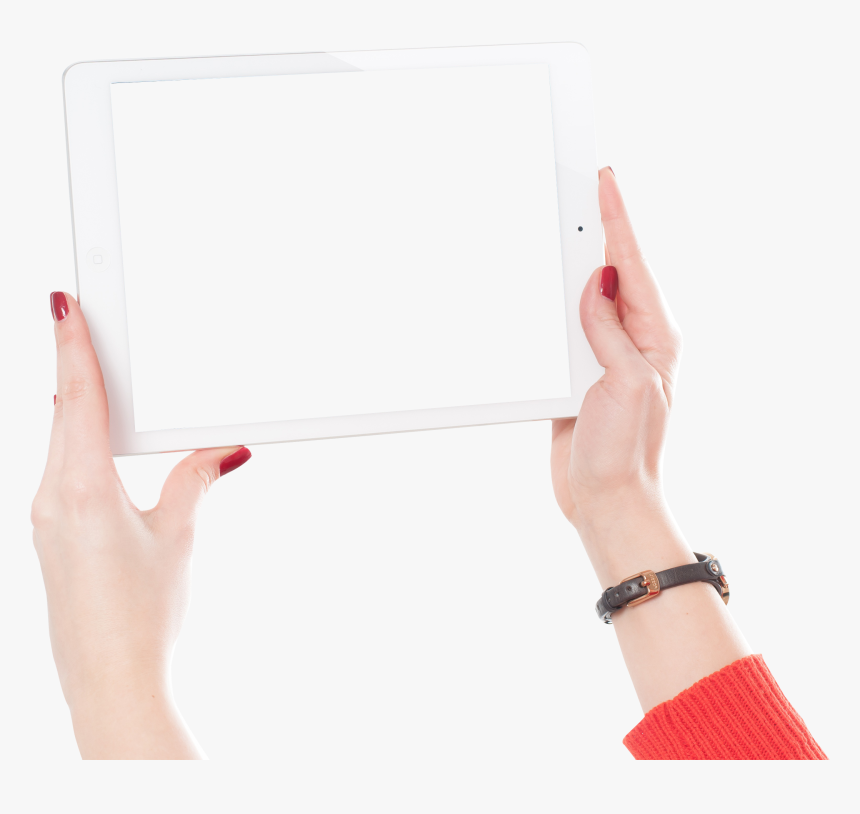 Hands Holding Ipad Png, Transparent Png, Free Download