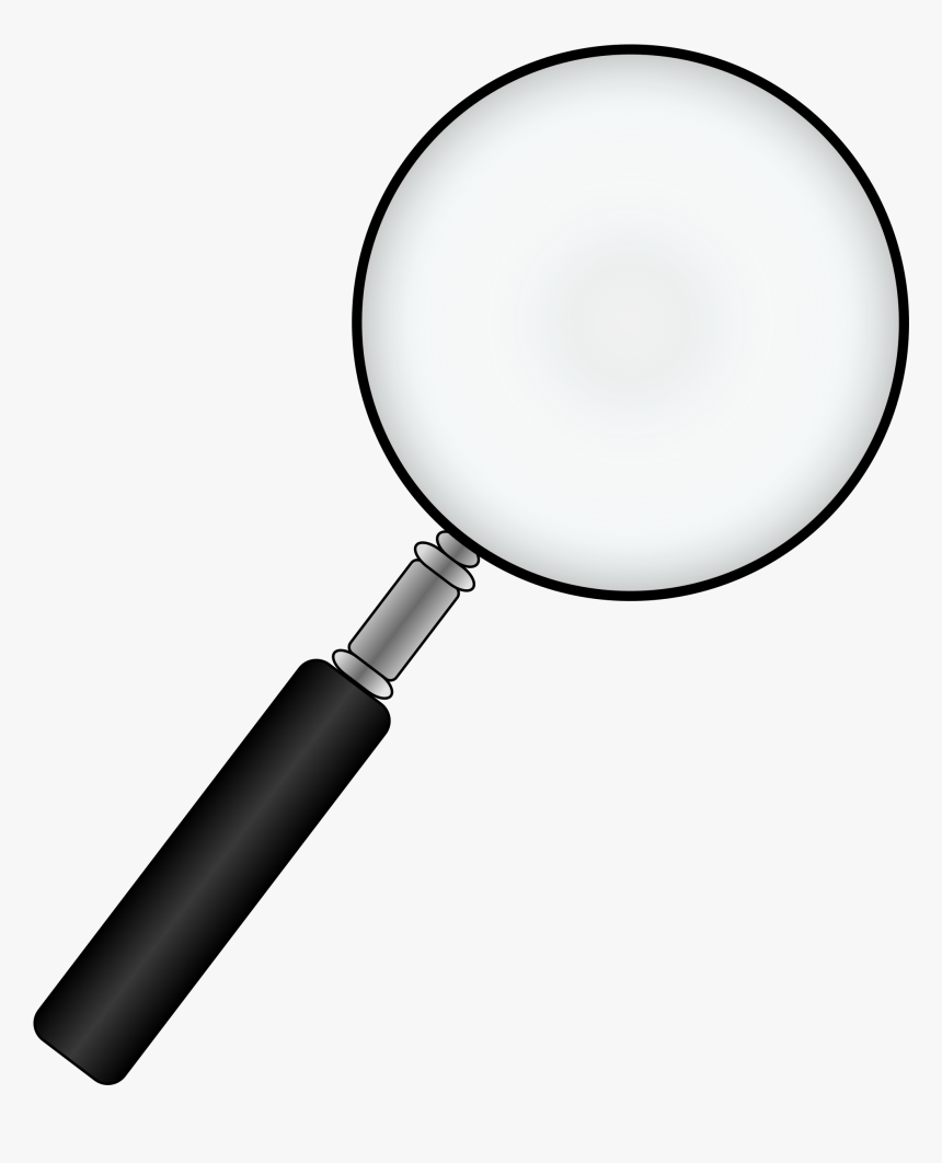 Black Magnifying Glass Clip A - Transparent Background Magnification Glass, HD Png Download, Free Download