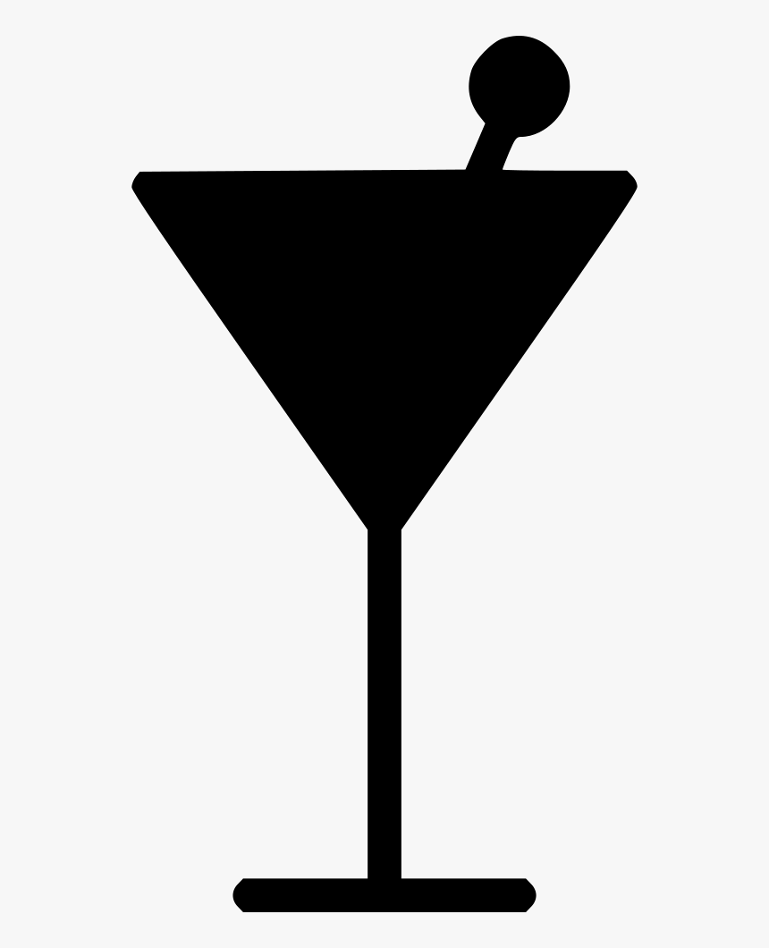 Martini Wine Glass Cocktail Glass Black - Cocktail Bar Icon Png, Transparent Png, Free Download