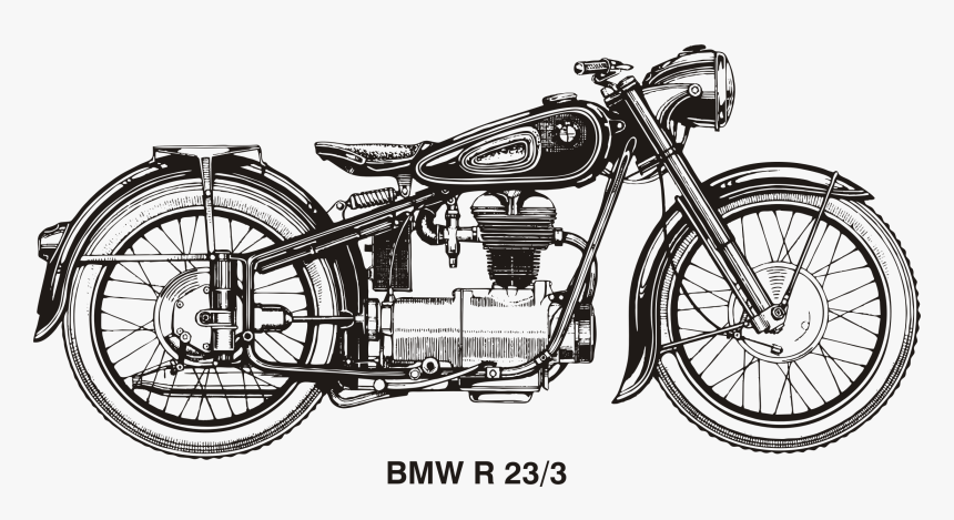 Ajs Motorcycles Vector Png Transparent Ajs Motorcycles - Vintage Motorcycle Vector Png, Png Download, Free Download