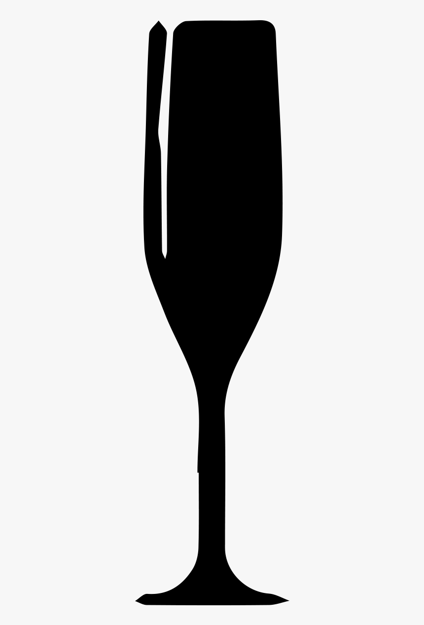 Champagne Glasses Black And White Png - Champagne Stemware, Transparent Png, Free Download