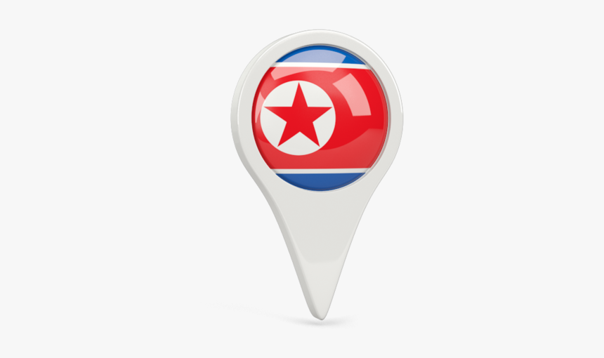 Round Pin Icon - North Korea Flag Icon Png, Transparent Png, Free Download