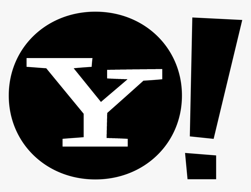 Yahoo Icon Logo Black And White - Yahoo Icon Png, Transparent Png, Free Download