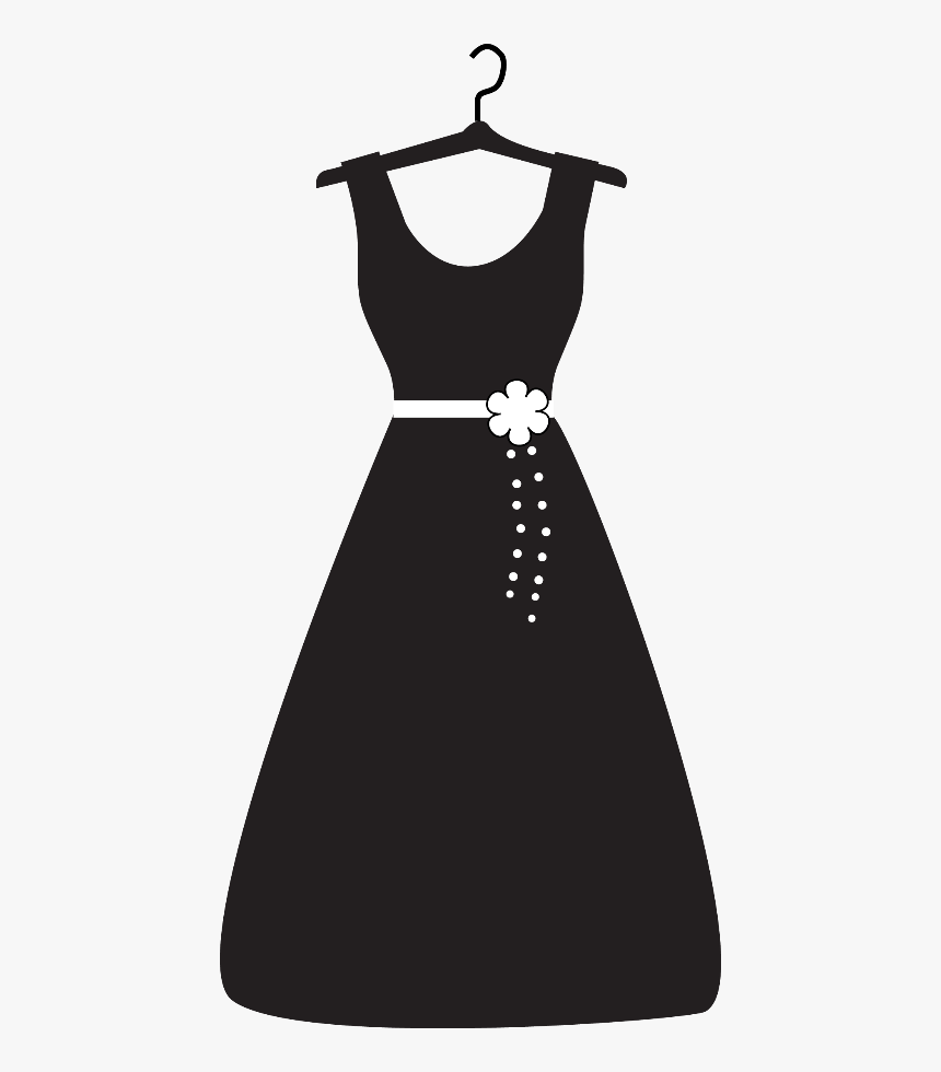 Dress Silhouette Png - Dress On Hanger Clipart, Transparent Png, Free Download