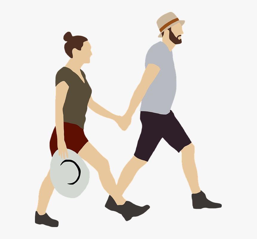 Couple, Walking, Hiking, Walk, Hike, Nature, People - Illustration, HD Png Download, Free Download