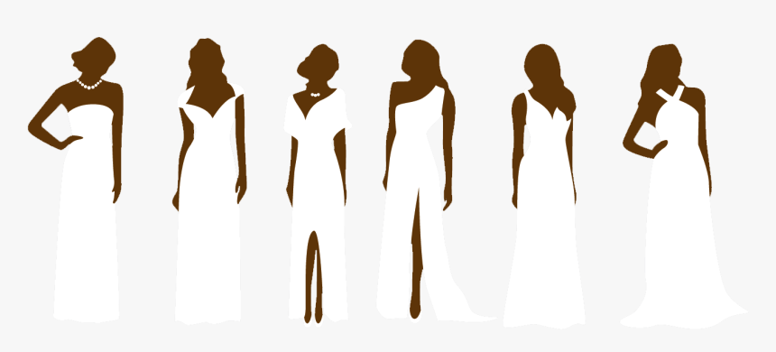 Clip Art Bridesmaid Silhouette - Silhouette, HD Png Download, Free Download