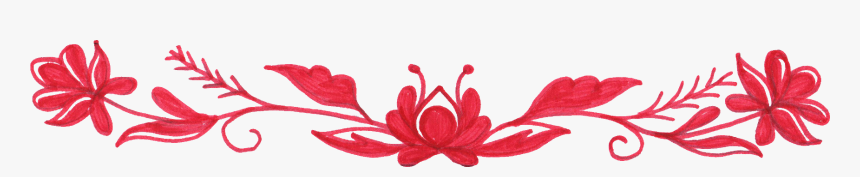 Red Flower Border Png, Transparent Png, Free Download