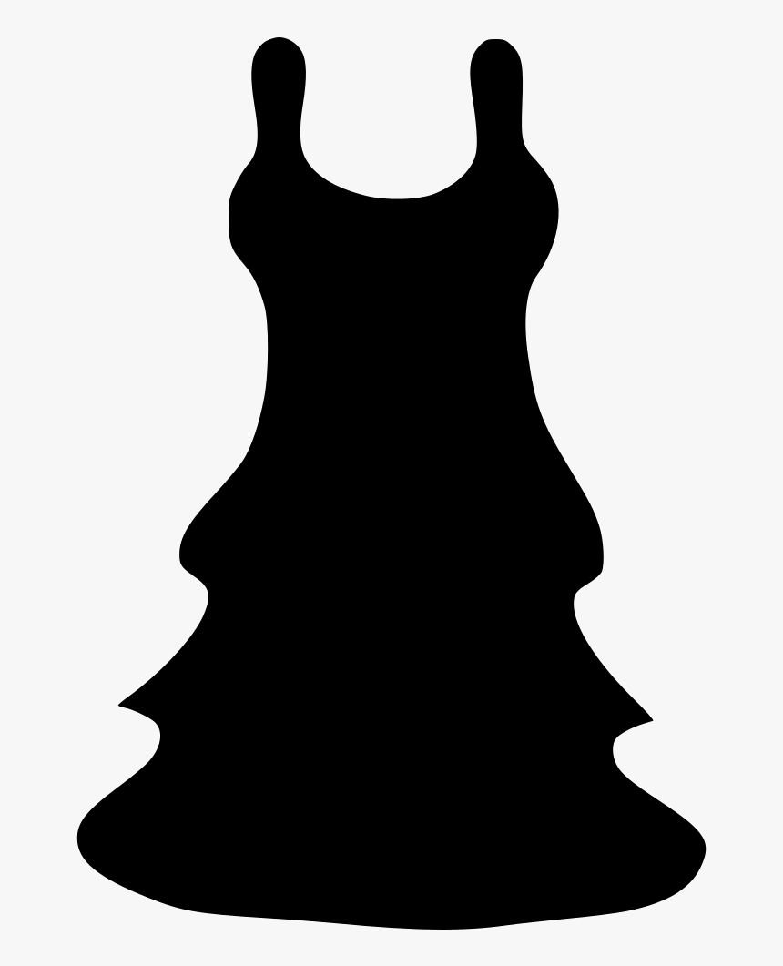 Dress Silhouette Black M Clip Art - Clothes Silhouette Transparent Background, HD Png Download, Free Download