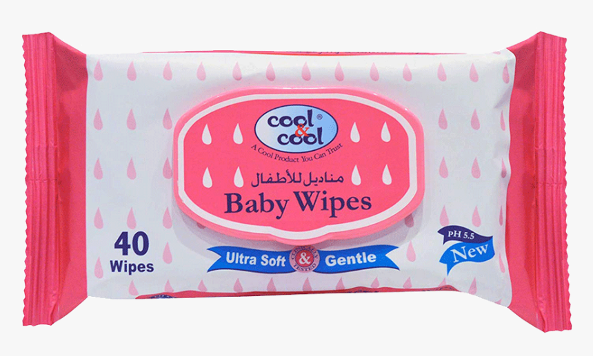 Cool & Cool Baby Wipes Ultra Soft & Gentle 40 Pcs - Cool And Cool Baby Wipes, HD Png Download, Free Download