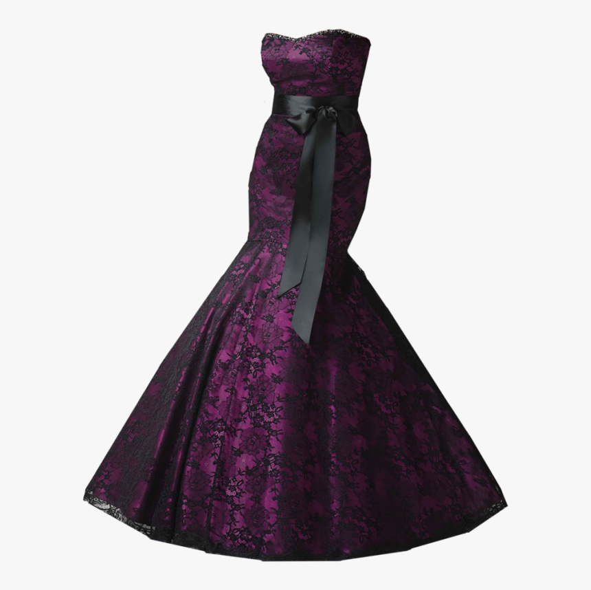 Wedding Dress Png Image - Black And Purple Wedding Dresses, Transparent Png, Free Download