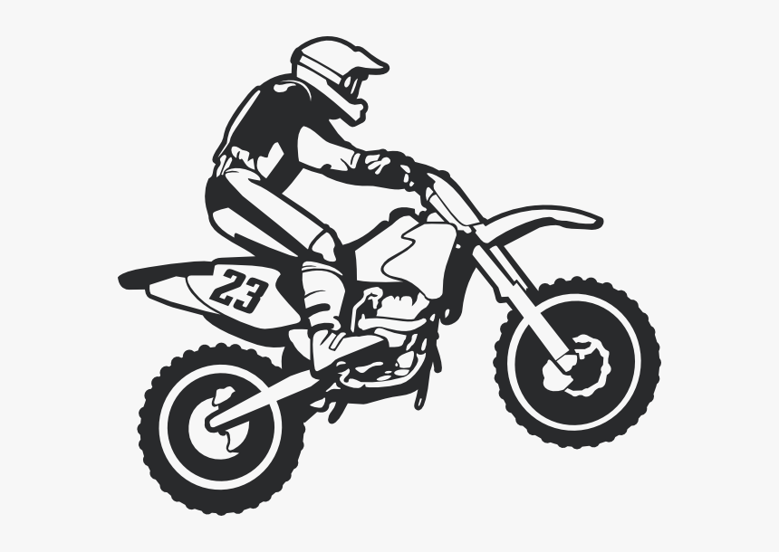 Wall Decal Motocross Motorcycle Sticker Download Hd - Dirt Bike Transparent Background, HD Png Download, Free Download