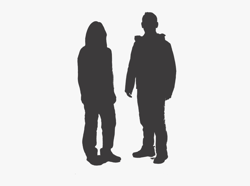 2 Persons Silhouette Hiking, HD Png Download, Free Download