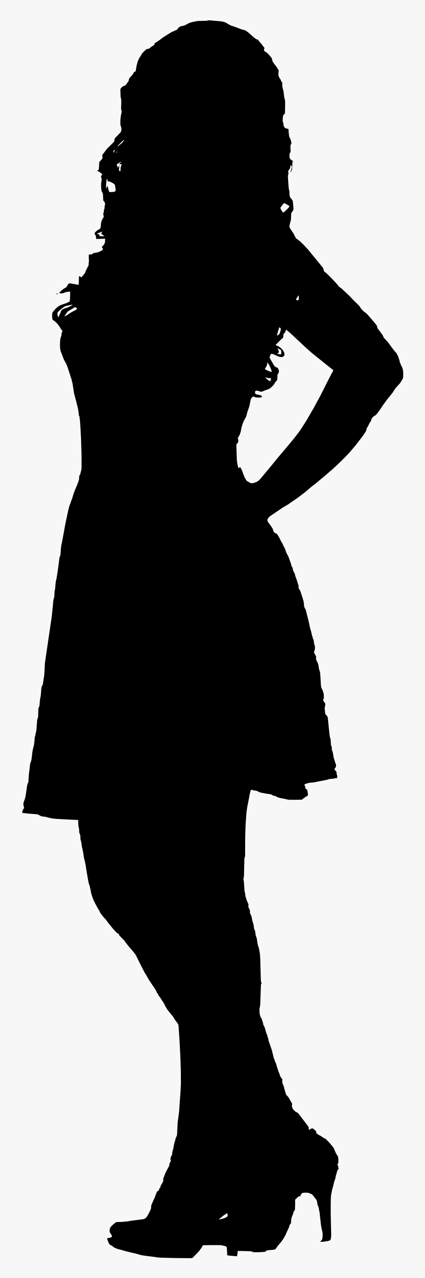 Silhouette Woman In Dress At Getdrawings - Woman Silhouette Png, Transparent Png, Free Download