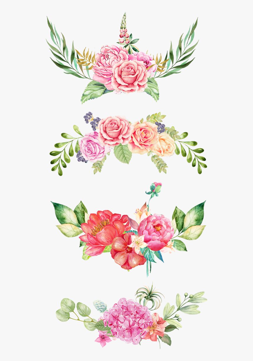 Watercolor Flower Border Png, Transparent Png, Free Download