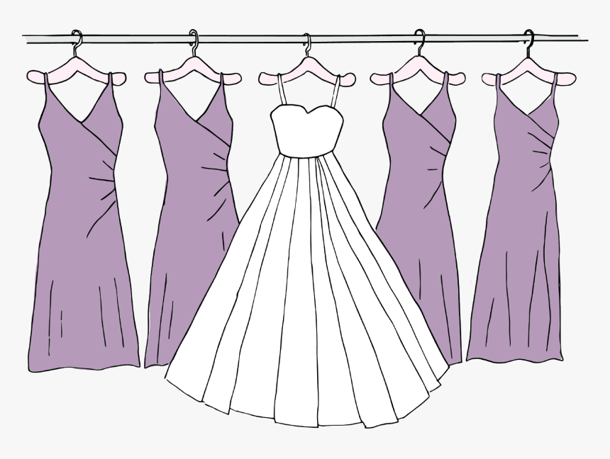 Transparent Wedding Dress On Hanger Clipart - Gown, HD Png Download, Free Download