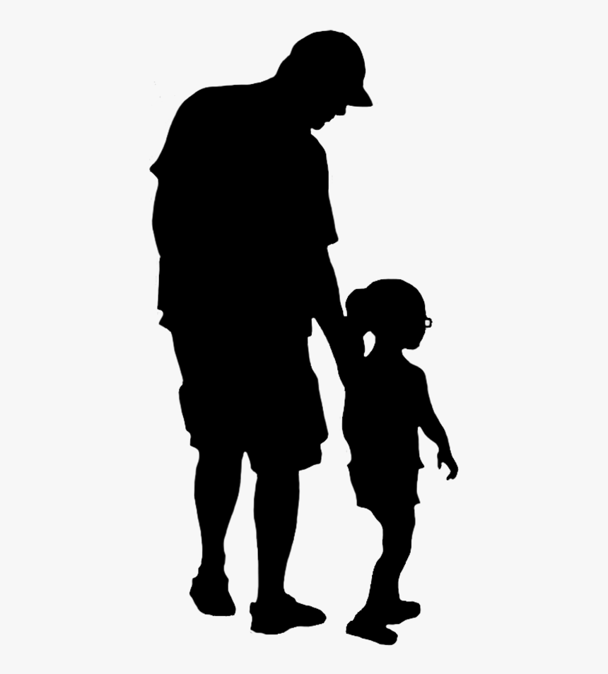 Father, Daughter Png - Walking People Silhouette Png, Transparent Png, Free Download