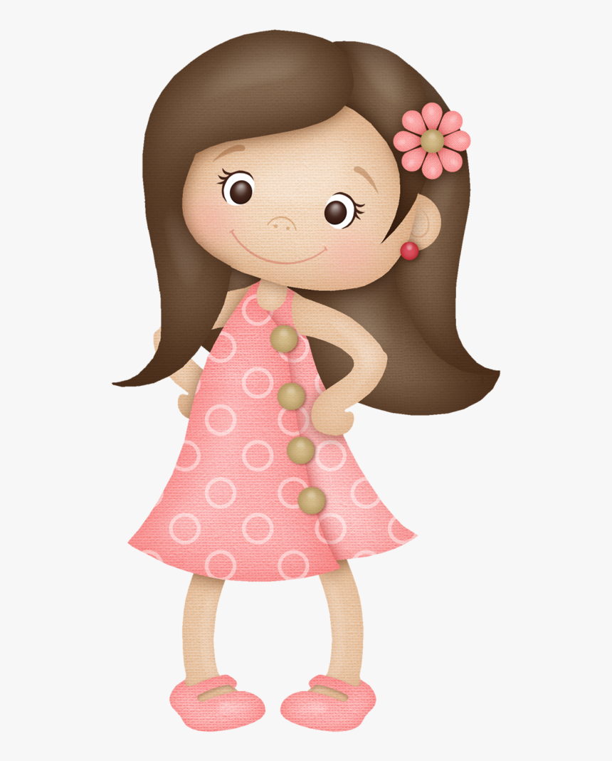 Girl Png Pinterest Dear - Cute Brown Hair Girl Clipart, Transparent Png, Free Download