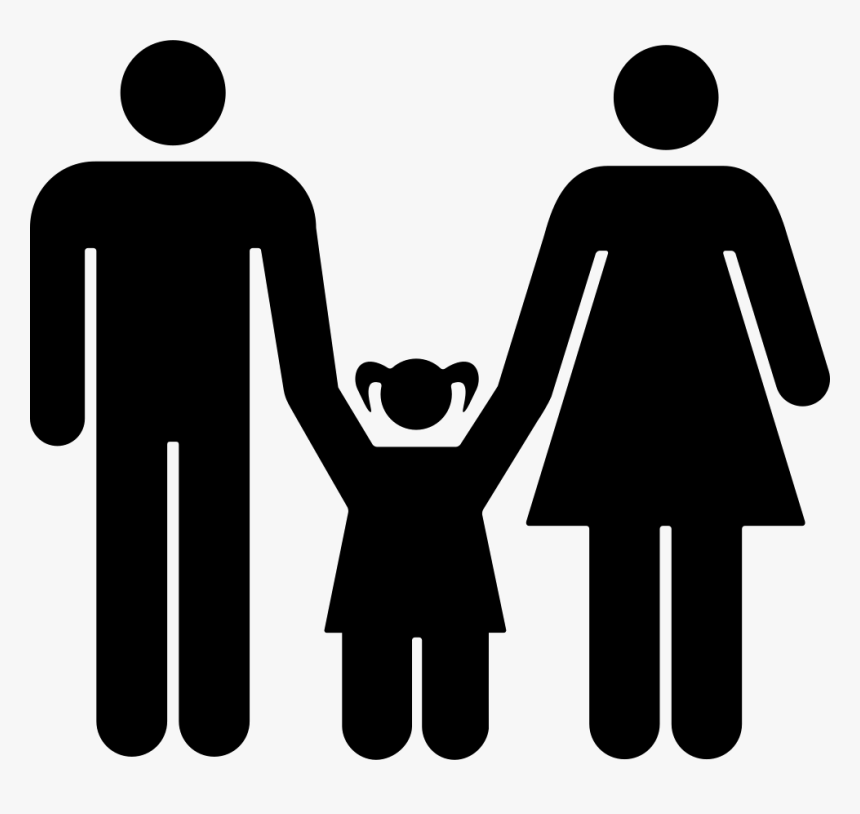 Family Of Mother And Father With A Daughter - Mother Father Daughter Icon, HD Png Download, Free Download