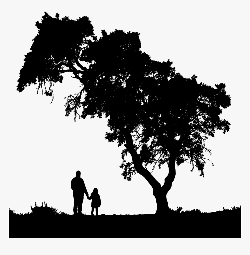 Father And Daughter Silhouette Clip Art, HD Png Download, Free Download