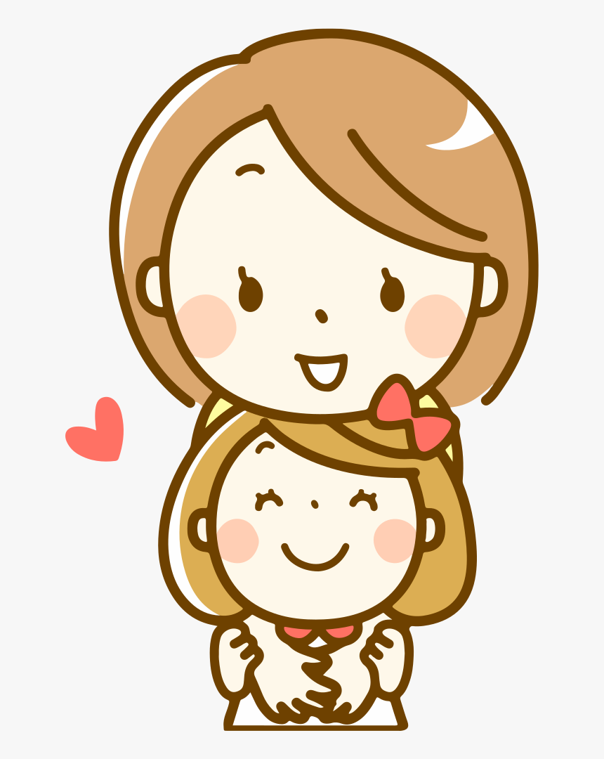 Mother And Daughter - Caricatura Madre E Hija, HD Png Download, Free Download