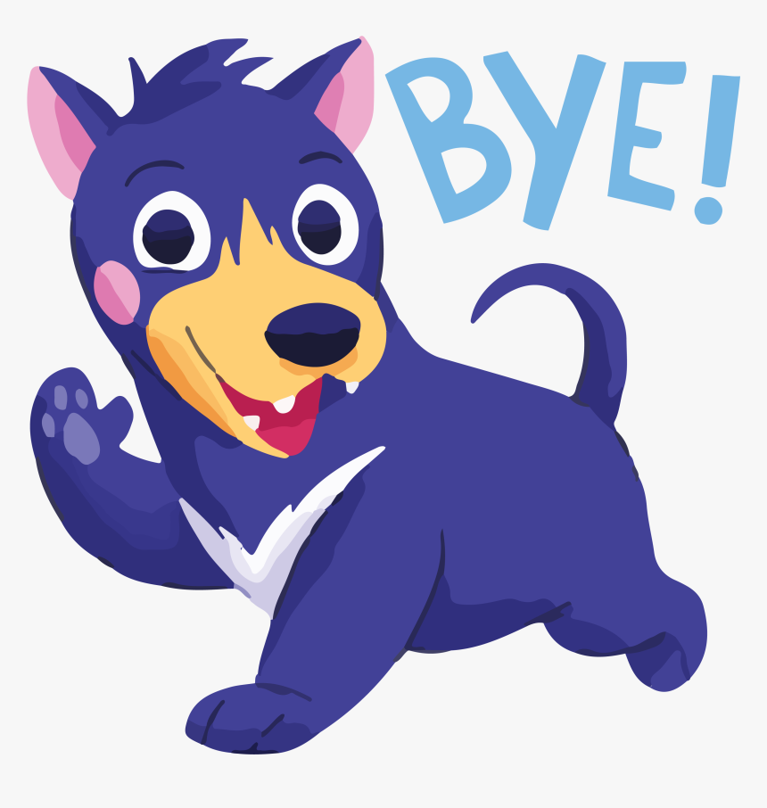 Transparent Funny Dog Png - Bye Sticker Dog, Png Download, Free Download