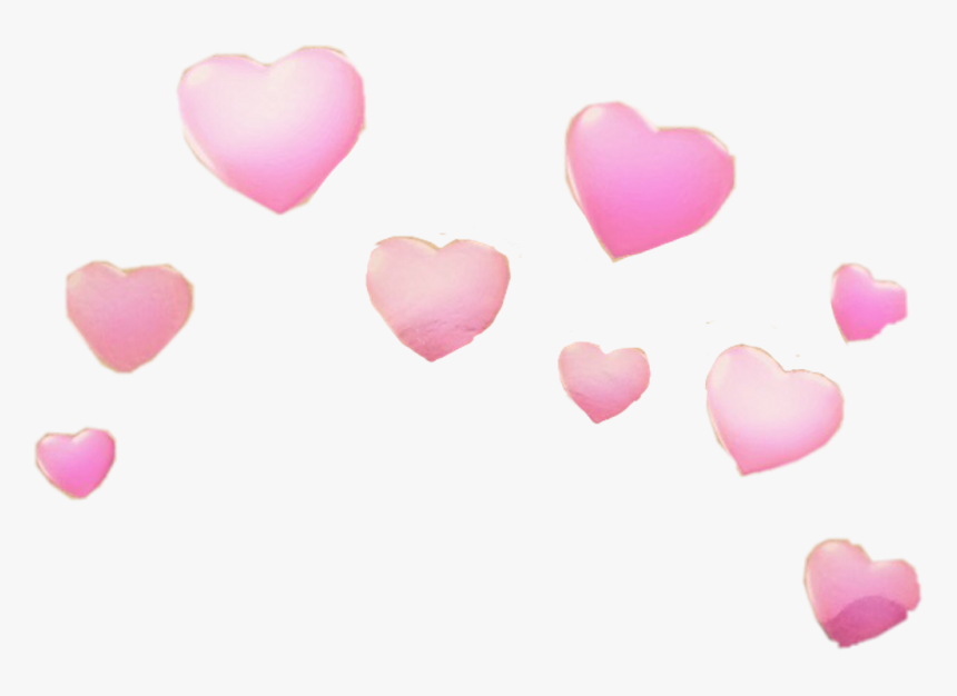 Transparent Pink Hearts Png - Pink Heart Filter Snapchat, Png Download, Free Download