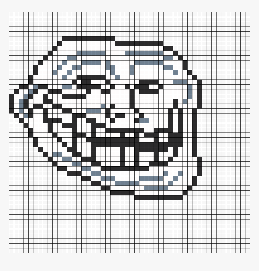 Troll Face Fuse Bead Perler Bead Pattern / Bead Sprite - Troll Face Pixel Art, HD Png Download, Free Download