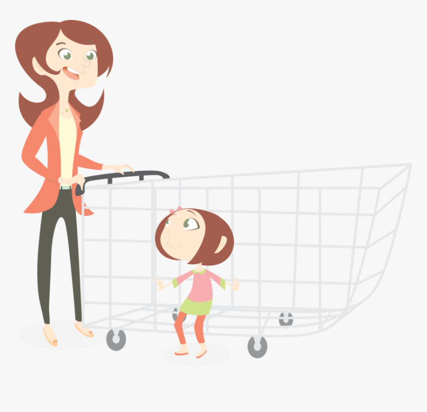 Transparent Mom Clip Art - Mom And Daughter Cartoon Png, Png Download, Free Download