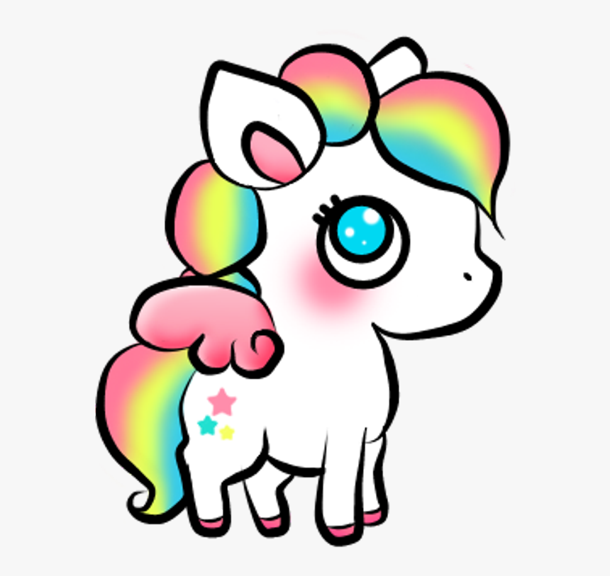 #cute #unicorn #colorful #sticker #remixit #babyunicorn - Kawaii Unicorn Transparent Background, HD Png Download, Free Download