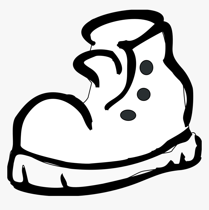 Track Shoe Clipart Clip Art Library - Shoes Black And White, HD Png Download, Free Download