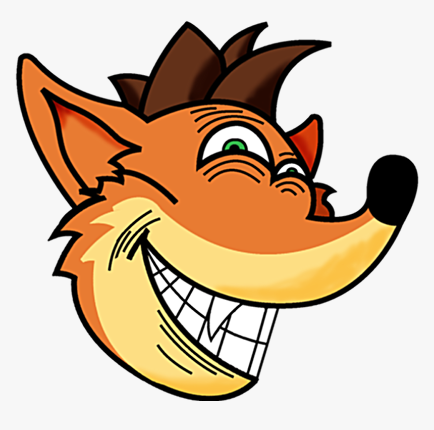 Warped Crash Team Racing Clip Art - Crash Bandicoot Face Png, Transparent Png, Free Download
