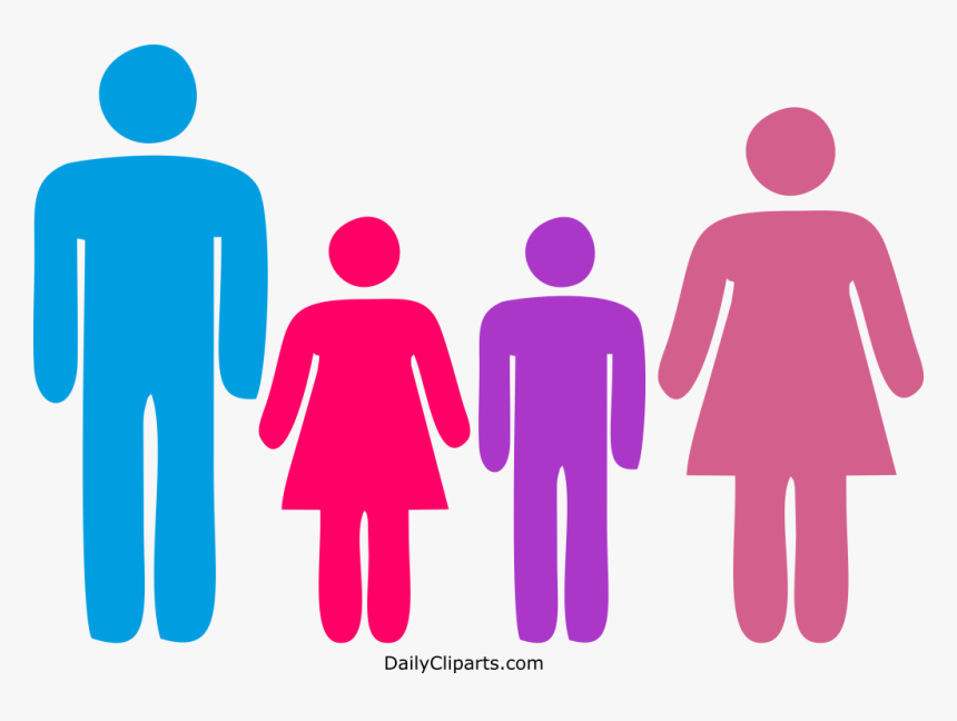 Father Daughter Son Mother Color Icon - All Gender Bathroom, HD Png Download, Free Download