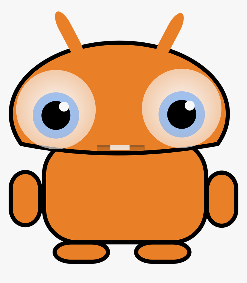 Cute Orange Robot Clipart, HD Png Download, Free Download