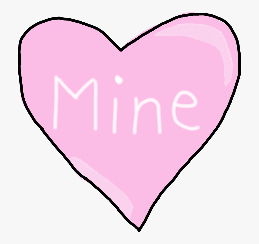 Tumbrl Heart Pink Cool Cute Stickers Sticker - Heart Cute Line Stickers, HD Png Download, Free Download